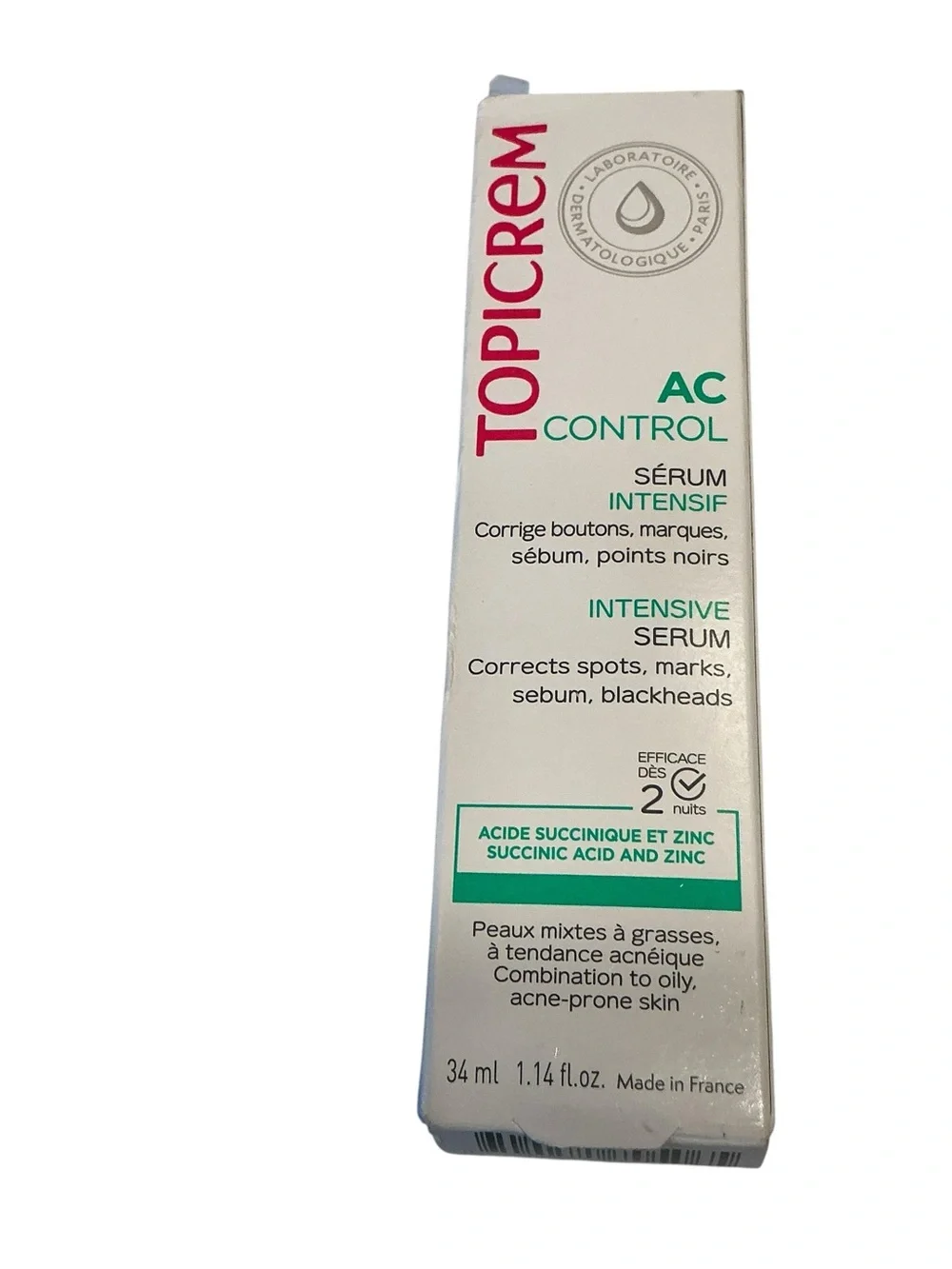 Topicrem AC control intense serum for combination-oily skin face correcting seru